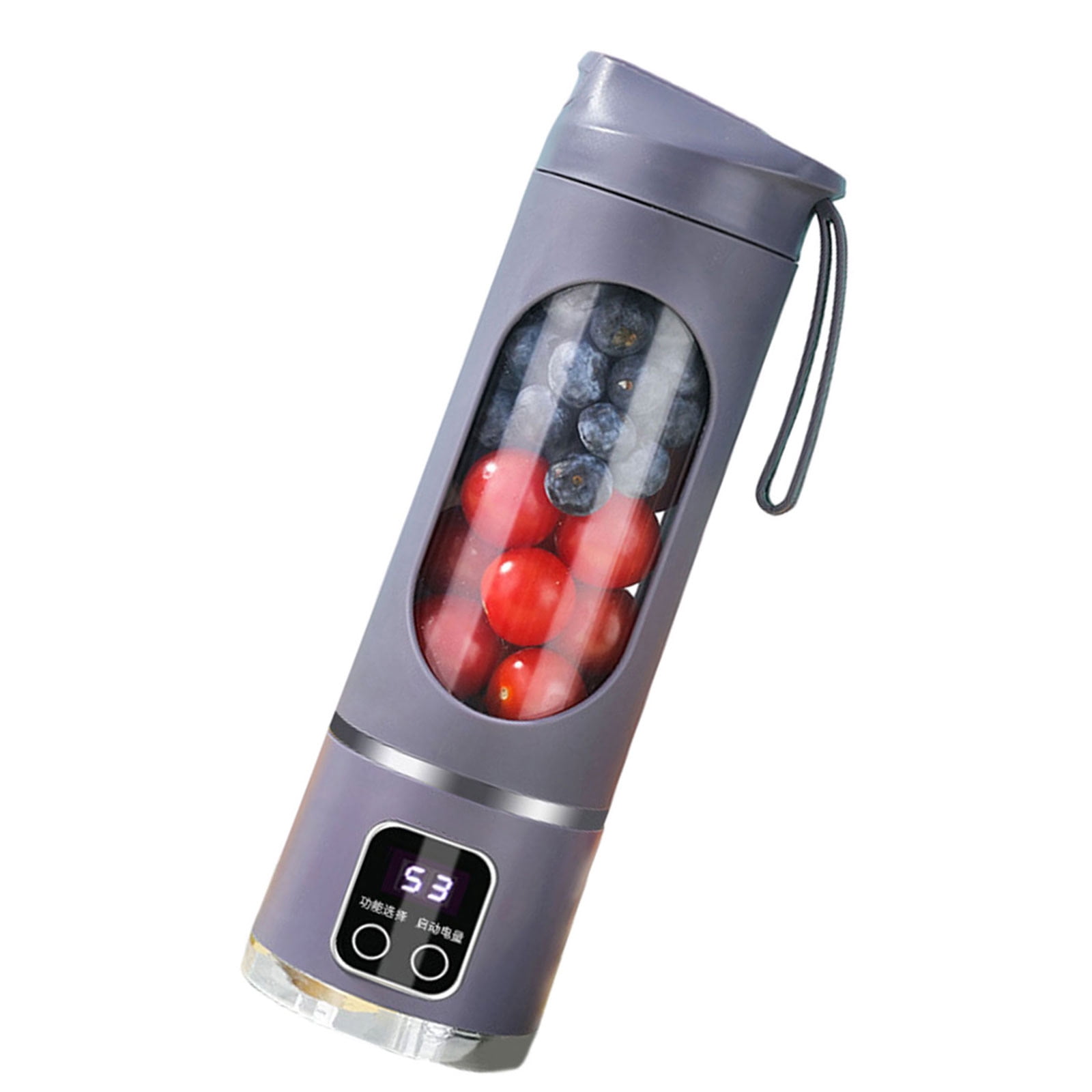 Portable Household USB Powered Juicing Machine Digital Display Electric Juicer Cup Powerful Motor Large Capacity
