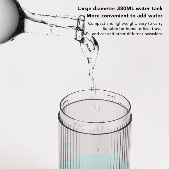 Portable Humidifier W/ Dual Spray Negative Ions, 380ml For Home, Office Travel