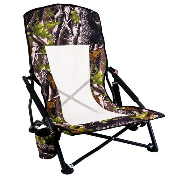 Portable Hunting & Camping Chair, Foldable Turkey Seat with Cup Holder, Carry Strap, Heavy-Duty Design for Backpacking, Travel, Picnics, and Outdoor Adventures (1 Pack)
