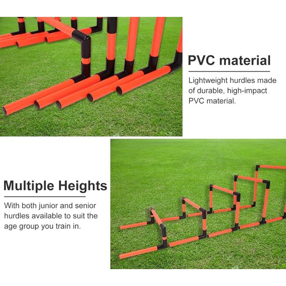 Portable Hurdles Training Equipment, 5 Pack Different Height Hurdles for Kids, Plastic Soccer Agility Workout Trainer Kit, Track and Field Hurdles (Color : Yellow)$$Sport & Recreation Other