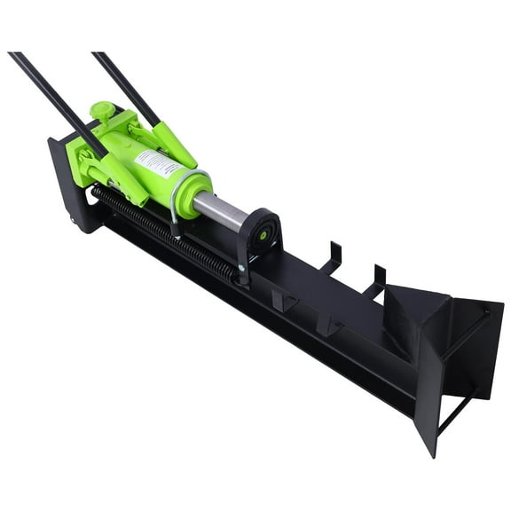 Portable Hydraulic Log Splitter Blackish Green 10 Ton Manual Horizontal Steel Frame Efficient Wood Splitter - Eco-Friendly & Reliable