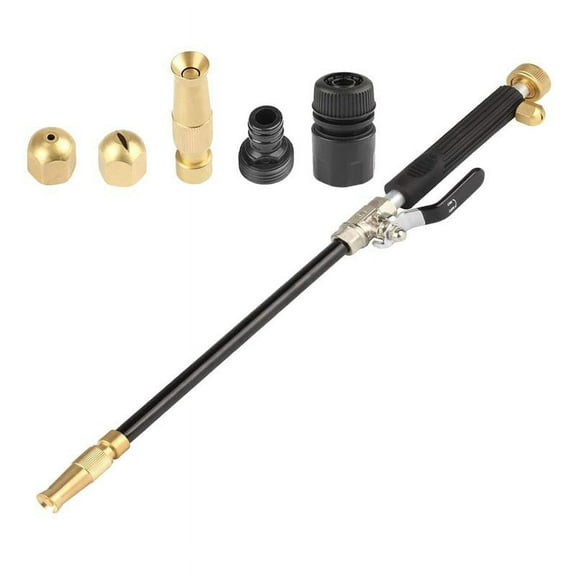 Portable Hydro Jet High Pressure Power Washer Pressure Washer Extension with 3 Hose Nozzles Hose Attachment for Garden