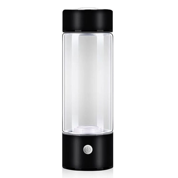 Portable Hydrogen Water Bottle, 420ML USB Rechargeable Hydrogen Water Generator, Glass Hydrogen Rich Water Cup for Active Lifestyle