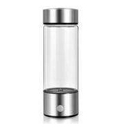 Portable Hydrogen Water Bottle Generator 420ml Rechargeable Borosilicate Glass SPE/PEM Technology USB Fast Electrolysis Antioxidant Health Drink Travel Work Home