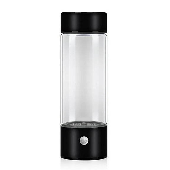 Portable Hydrogen Water Generator Bottle, 420ml Glass with SPE/PEM Technology, USB Rechargeable for Healthier Drinking Water Mineral Enriched