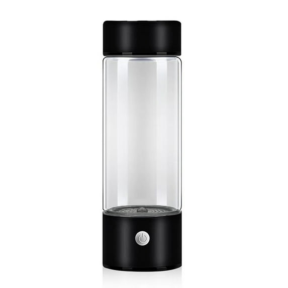 Portable Hydrogen Water Generator Bottle SPE PEM Technology, Rechargeable Glass Container 420ml Hydrogen Rich Water, Health Hydration On-the-Go