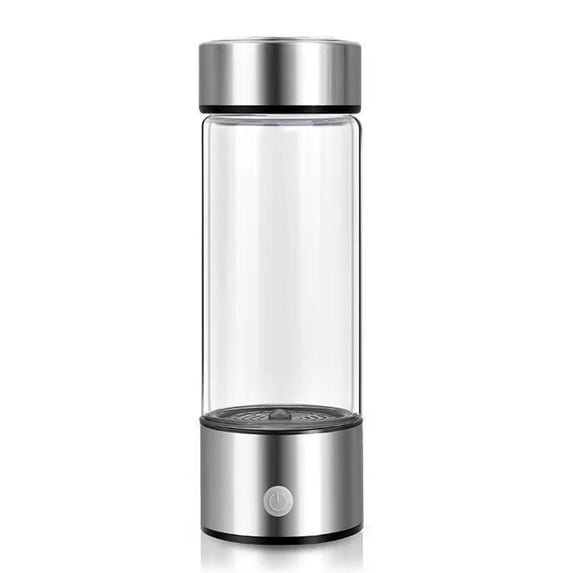 Portable Hydrogen Water Generator Bottle SPE PEM Technology, Rechargeable Glass Container 420ml Hydrogen Rich Water, Health Hydration On-the-Go
