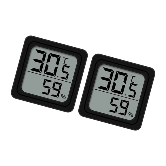 Portable Hygrometer High Accuracy LCD Display, Symbols, Long Battery Life, Compact ABS for Indoor/Outdoor