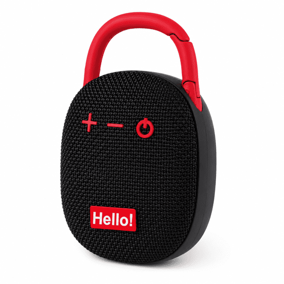 Portable IPX5 Waterproof Bluetooth Speaker with Clip Hook, Bluetooth 5.3 Mini Outdoor Wireless Speaker, TWS Stereo Pairing, TF Card/AUX Playback, Hands-Free Call, 1200mAh Rechargeable Small Speaker f