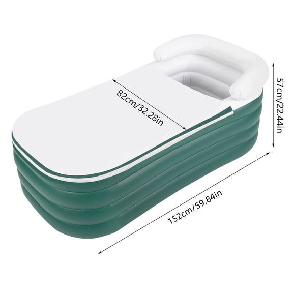 Portable Ice Bath Tub 122*52*57cm  for Athletes Inflatable Cold Plunge w/Electric Air Bump