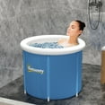 thumbnail image 1 of Portable Ice Bath Tub, Outdoor Cold Plunge Tub with Thermo Lid, Cover and Carry Bag for Athletes Recovery and Cold Water Therapy, Dark Blue, 1 of 9