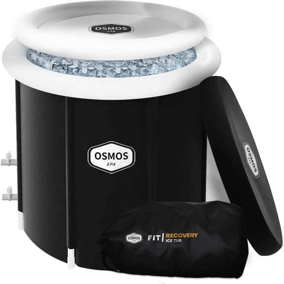 Portable Ice Bath Tub for Athletes - OSMOS 105 Gallons Large Inflatable Cold Plu