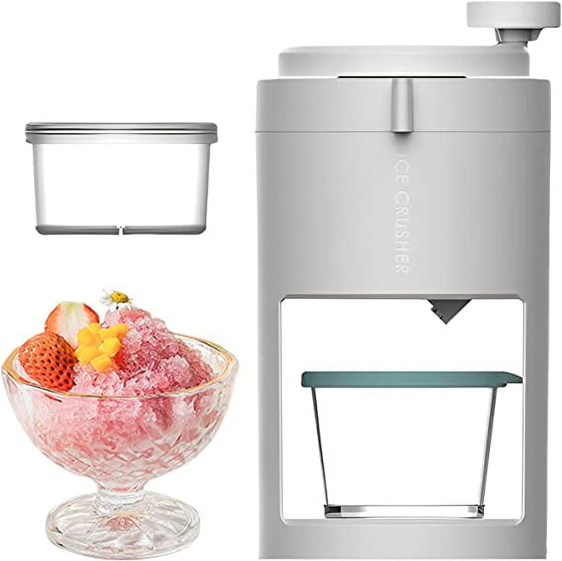 Portable Ice Crusher and Snow Cone Machine with 200ML/6.76OZ Ice Cup