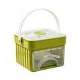 thumbnail image 1 of Portable Ice Cube Mold Tray with Lid, One-Button Quick Release Design, Double Layer 50 Grids with Handle(Green,50 Grid), 1 of 8