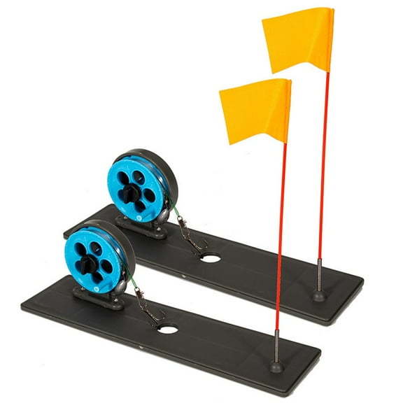 Portable Ice Fishing Rod Tip Up With Flag Marker Pole Indicator Equipment for Winter Fishing