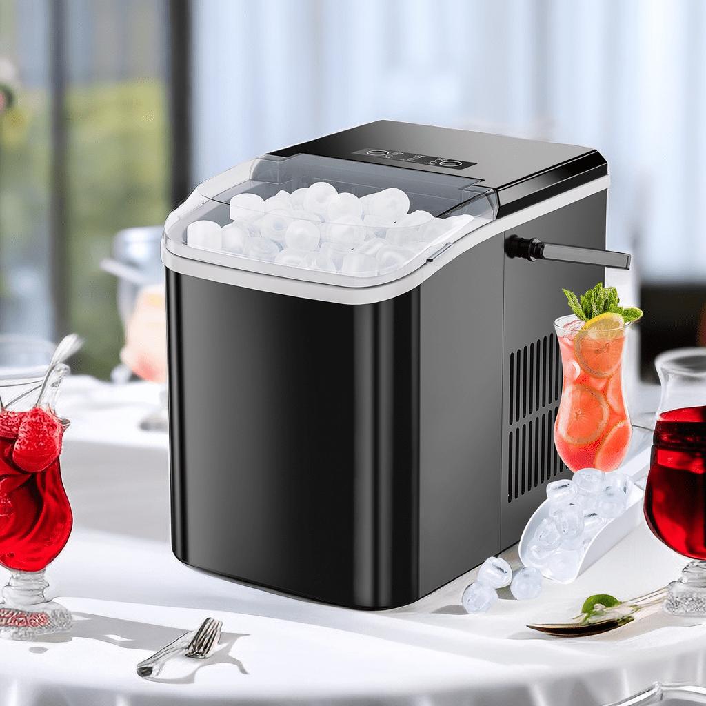 Portable Ice Maker, Home Use Ice Maker 26lbs/24h, Fast Ice Maker with 2 ...