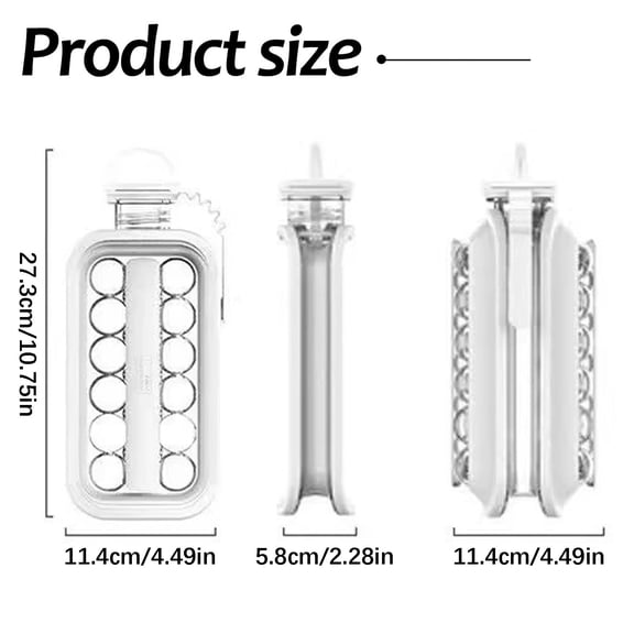 Portable Ice Mold Tray, Reusable Ice Cube Maker for Beverages, Coffee, Beer, Whisky and Cocktails