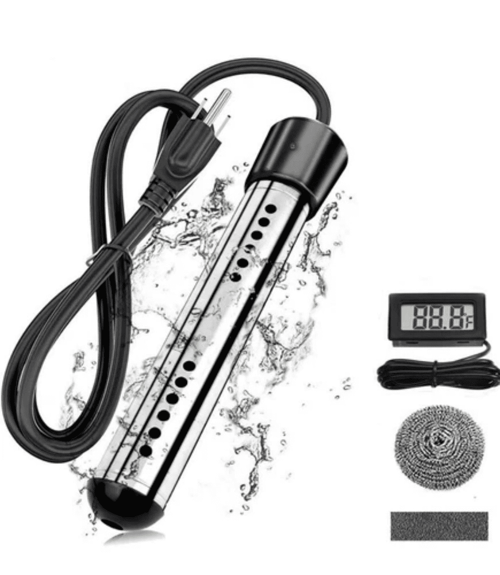 Immersion Water Heater,2000W Electric Stainless-Steel Portable ...