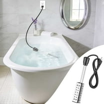 Portable Immersion Water Heater with Thermostat - Fast Heating for Swimming Pool, Bathtub & Buckets - Stainless Steel Electric Heater with Overheat Protection(B)