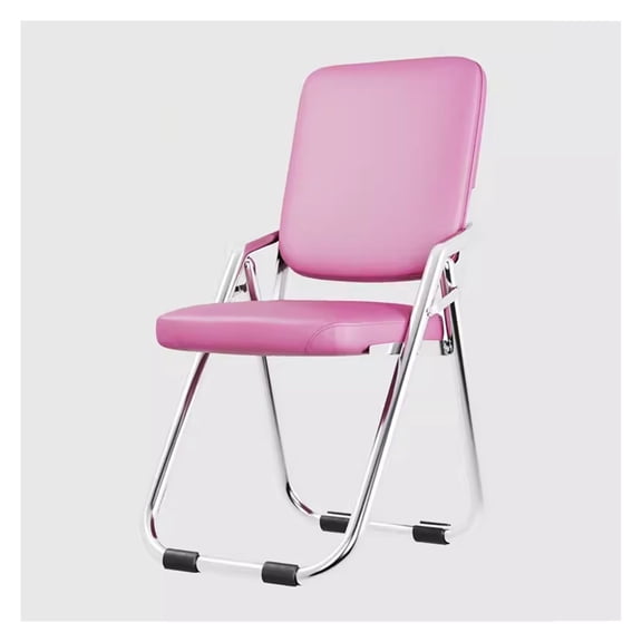 Portable Indoor Folding Chairs Stool Stackable Dining Chairs Heavy Duty Metal Frame Event Lounge Chair Faux Leather Commercial for Office Wedding