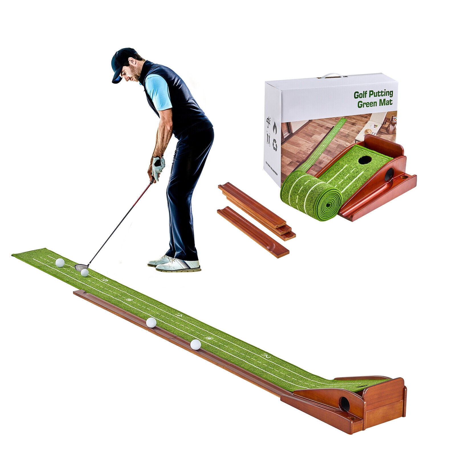 Portable Indoor Golf Training Mat Green Aid for Perfecting Your Putting Game