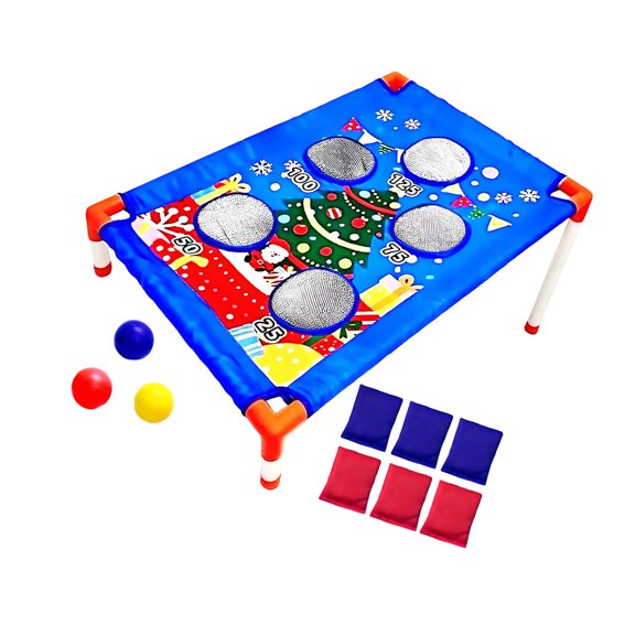 Portable Indoor Outdoor Bean Bag Challenge, Two Scoring Boards with Multi Hole Layout, Interactive Home Backyard Activity for Guests Families