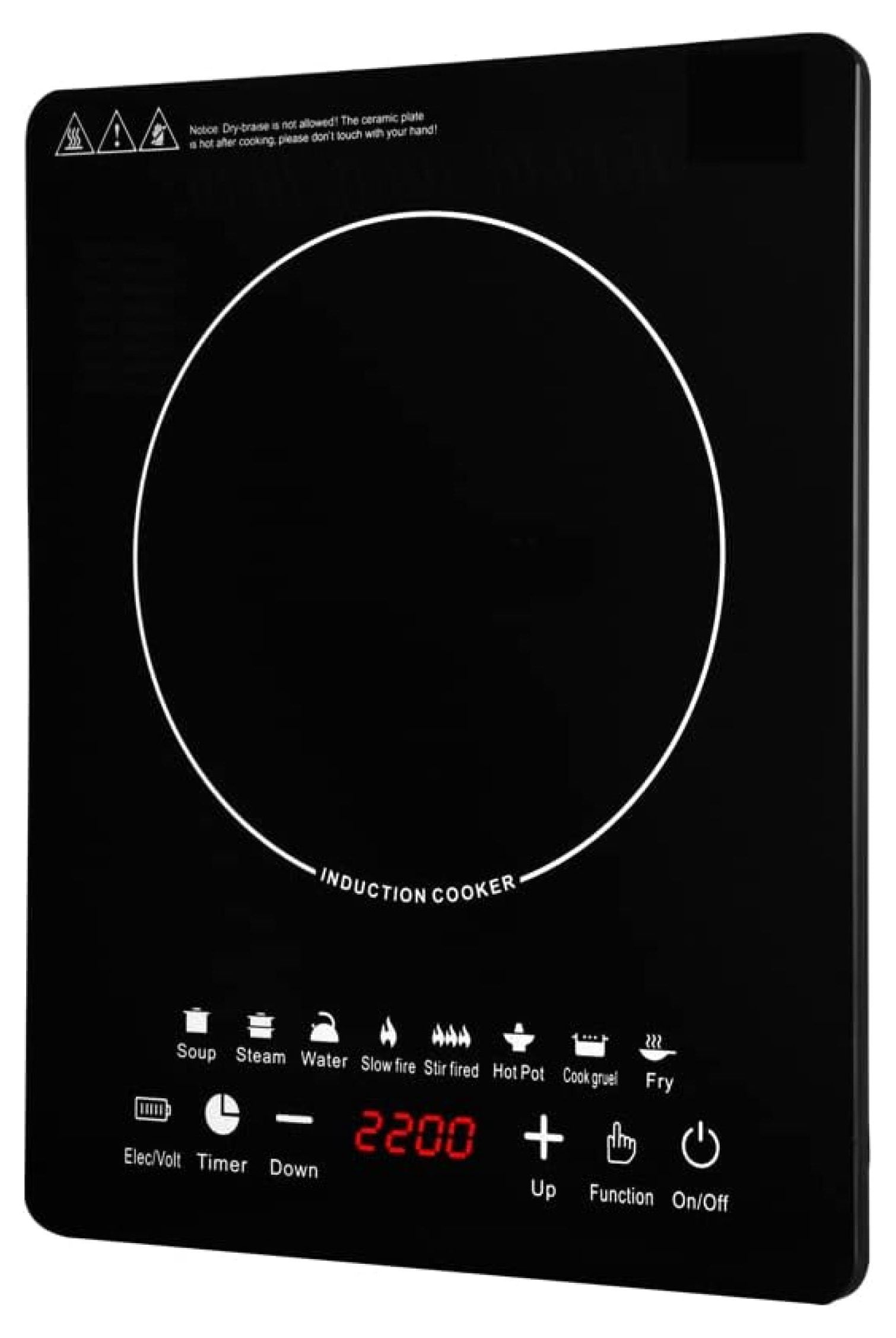 Portable Induction Burner, 2200W Electric Induction Countertop Burner with Touch Panel, 8