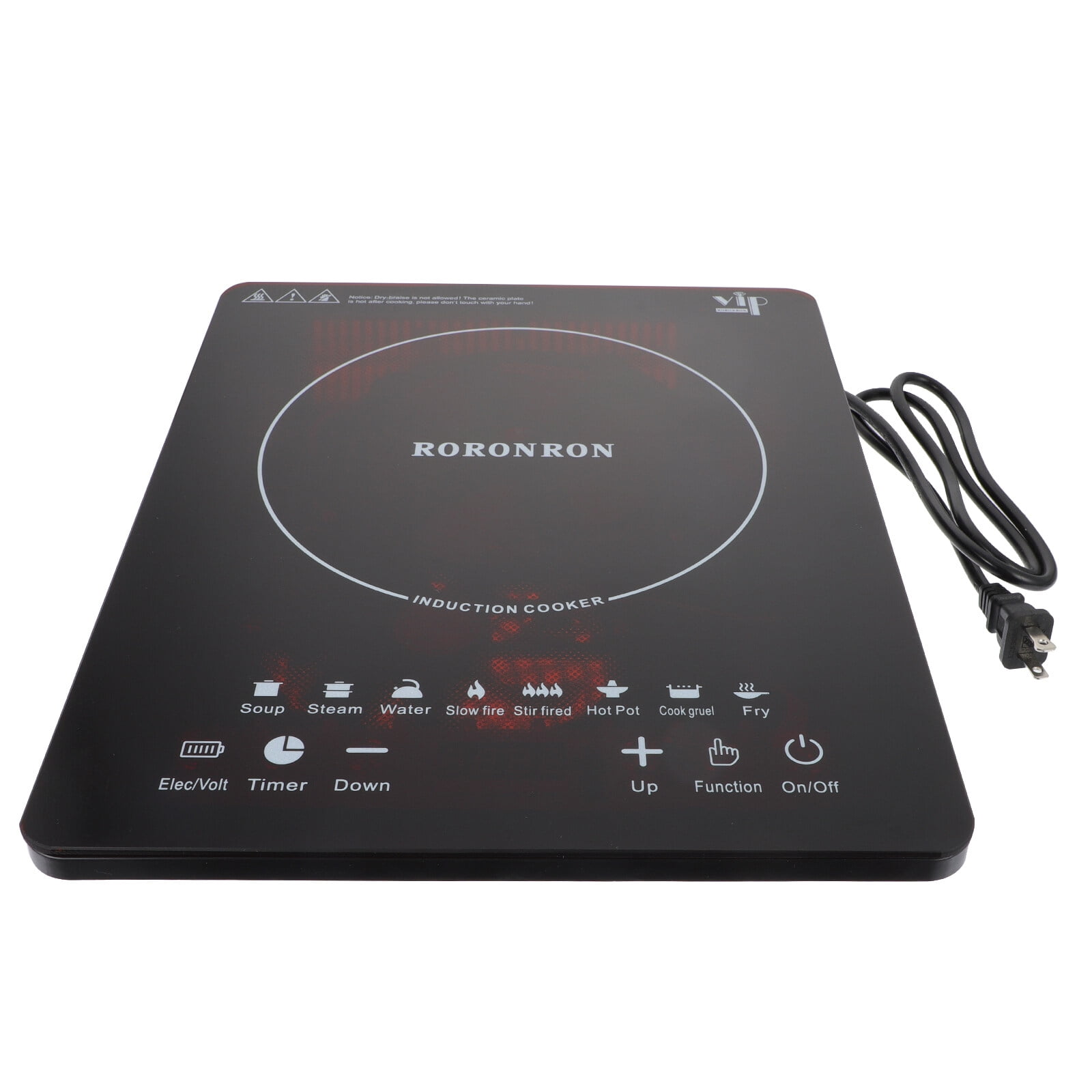 Duxtop Portable Induction Cooktop, Countertop Burner Induction Hot Plate  with LCD Sensor Touch 1800 Watts, Black 9610LS BT-200DZ 