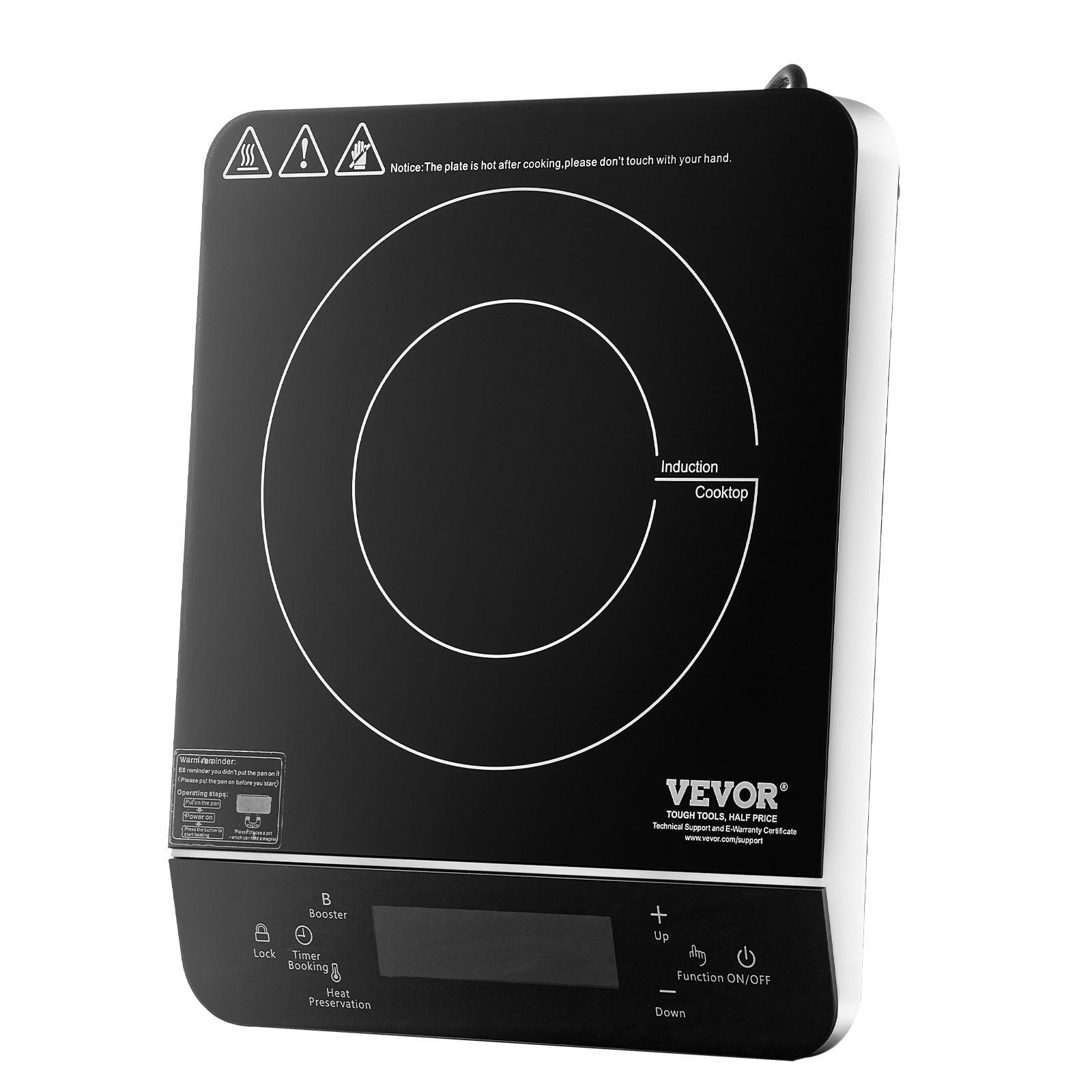 Portable Induction Cooktop 1500W Electric Burner with 9 Temperature ...
