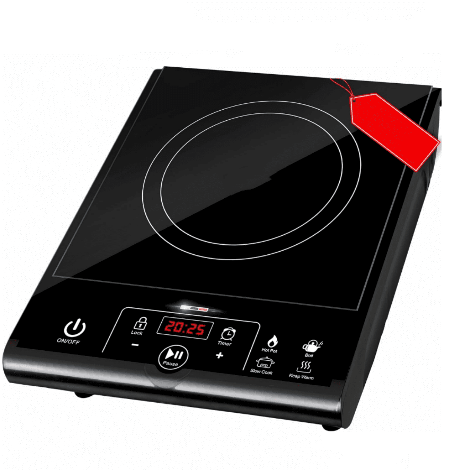 Portable Induction Cooktop, 1800W Hot Plate Electric Stove Top Burner. 8 Temp Levels, Auto-Off & Pot Detection, LED Display, Child Lock, 4 Programs, Burners for Cooking