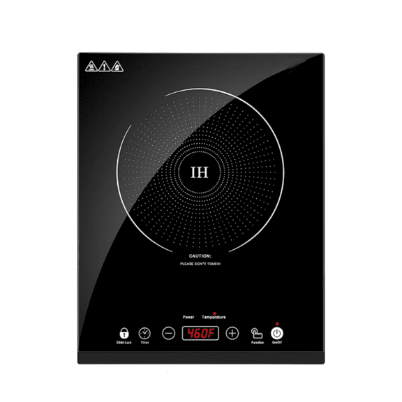 Portable Induction Cooktop, 1800W Sensor Touch Electric Induction Cooker Hot Plate with Kids ty Lock, 6.7" Heating Coil, 18 Power 17 Temperature Setting Countertop Burner with Timer