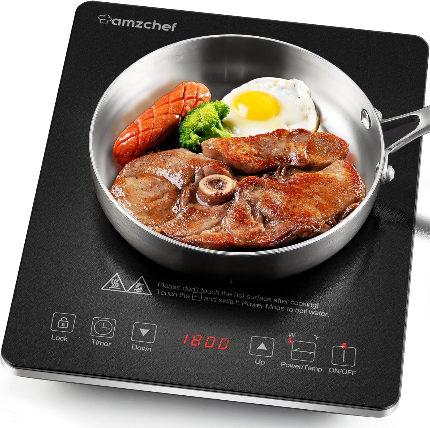 Portable Induction Cooktop 1800W Induction Stove Burner With Ultra Thin