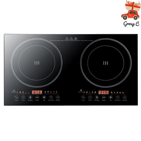 Portable Induction Cooktop Countertop 2400W Dual Cooker Burner Stove Hot Plate