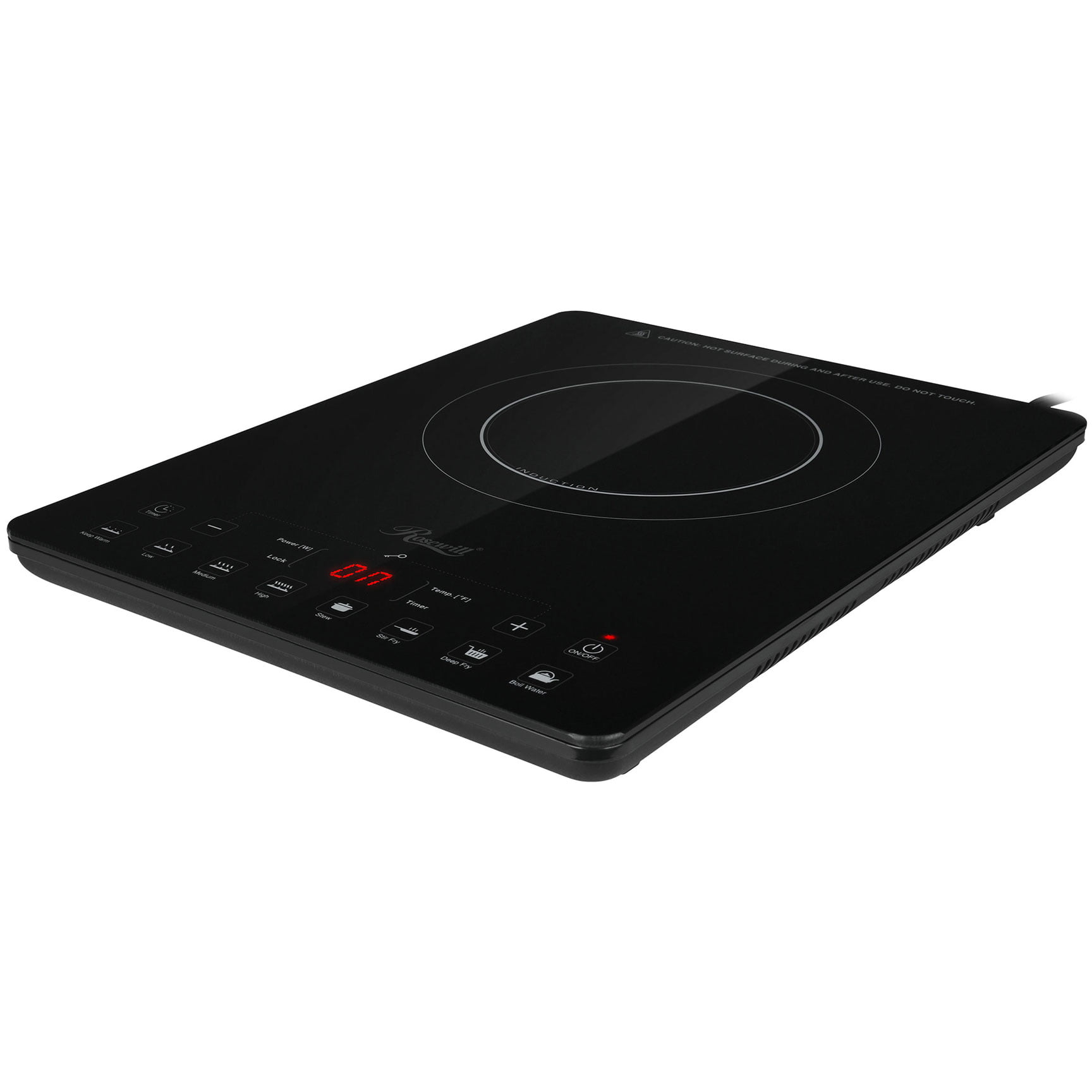 RecPro RV Induction Cooktop | 1300 Watt Single Burner | Electric Range for Countertop Use | Portable