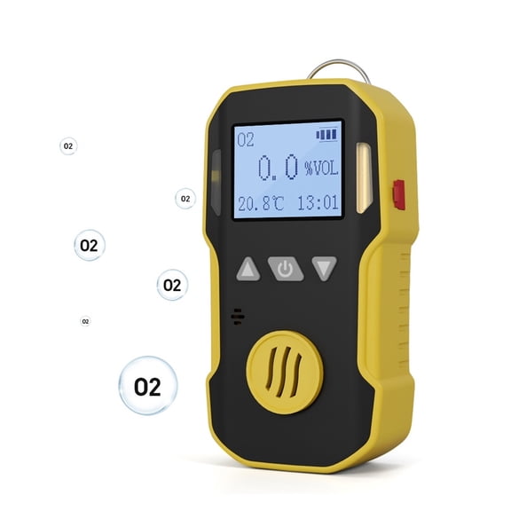 Portable Industry Oxygen Gas Detector O2 Gas Leak Analyzer Three Alarms For Home Kitchen Security