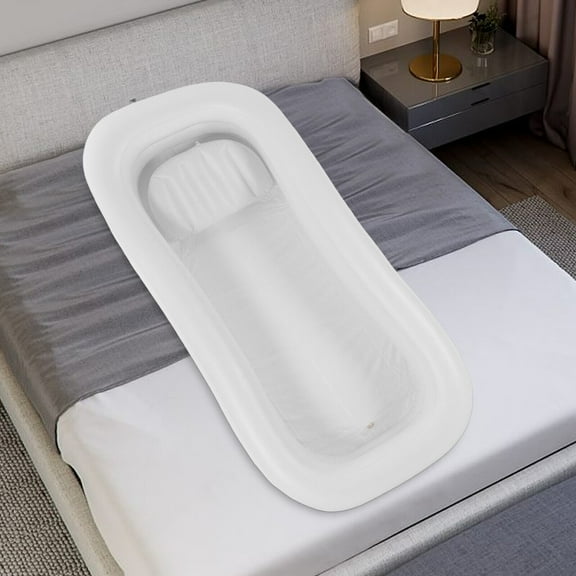 Portable Inflatable Bathtub for Adults, White PVC Shower Bathtub, Inflatable Bathtub with Electric Air Pump