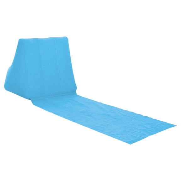Portable Inflatable Beach Chair, Flocked PVC Reclining Lounger Mat for Outdoor Camping, Travel, and Beach Relaxation