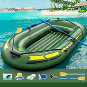 Portable Inflatable Boat Canoe Inflatable Fishing Kayak Rafting & Fishing Boats Raft With Oars Pump For Adult Outdoor fishing, river and lake exploration, sunbathing, folding kayak for drifting, with