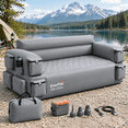 Portable Inflatable Couch with Built-in Pump, 3-Seater Camping Sofa ...