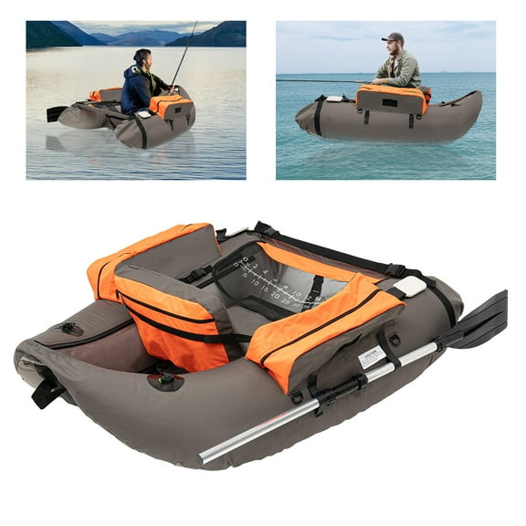 Portable Inflatable Fishing Boat Raft,Backrest Adjustable Angle, Blow Up Boat Oceans, Lakes, Rivers, and Creeks for Fishing, Rafting