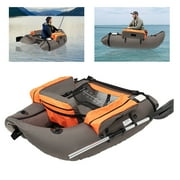 Portable Inflatable Fishing Boat Raft Backrest Adjustable Angle Inflatable Fishing Boat w/Hand Air Pump