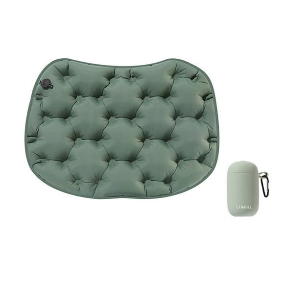 Portable Inflatable Seat Cushion, Folding Lightweight Stadium Seat Pad Travel Air Sitting Cushion for Camping, Hiking, Climbing, Bleacher, Home and Office