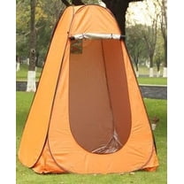 Portable Instant Camping Pop Up Tent - Camping Beach Shade Outdoor Setup for Privacy Shower, Toilet for Family Camping Hiking & Traveling Tent with Bag (Orange)