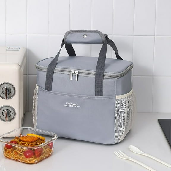 Portable Insulated Cooler Bag | Soft-Sided & Leakproof for Lunch, Picnics, Travel & Camping | Foldable Design with Adjustable Shoulder Strap | 11.8x9.3x8.7in