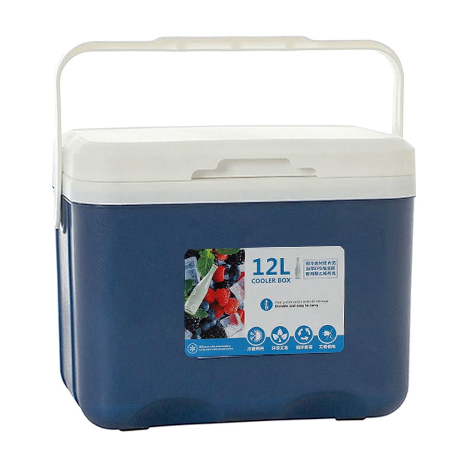 Portable Insulated Hard Cooler Box with Thermometer, Leak-Proof Outdoor Ice Chest Keeps Cold Up to 3 Days, Heavy Duty Cooler for Beach, Camping, Tailgating, Sports, Picnic and Travel