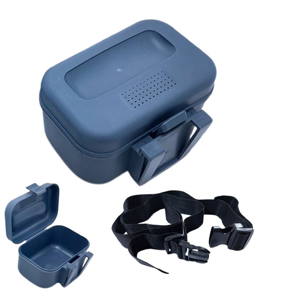 Portable Insulated Live Bait Box, ABS Waist-Mounted Fishing Container with Dividers, 4.14 x 3.35 x 2.56 Inch
