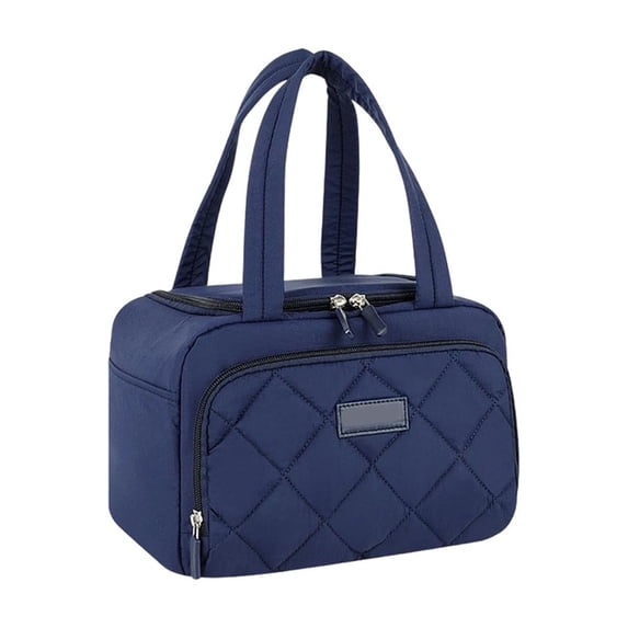 Portable Insulated Lunch Bag, Compact Large Capacity Cooler Tote, Nylon Thermal Container With Zippered Storage, Heat Retention Foil Lining, Lightweight Design, Picnic And Daily Use Bag