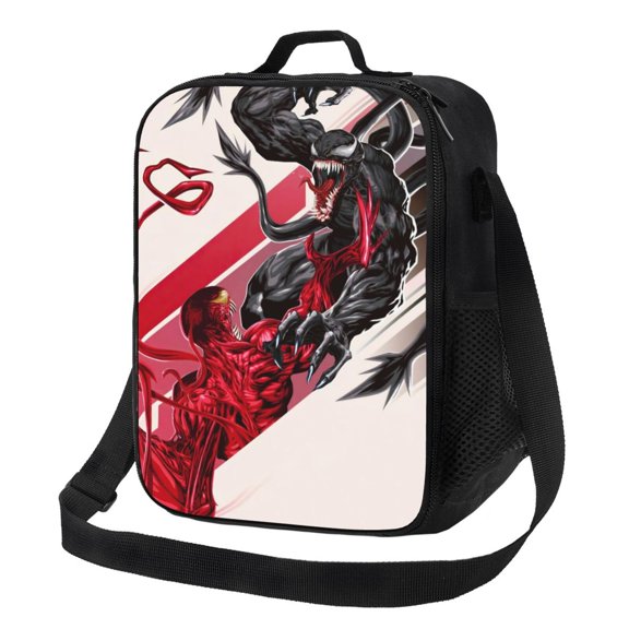 Portable Insulated Lunch Bag for Men and Women, Reusable Thermal Meal Tote with Detachable Shoulder Strap, Lightweight Alien Inspired Cooler