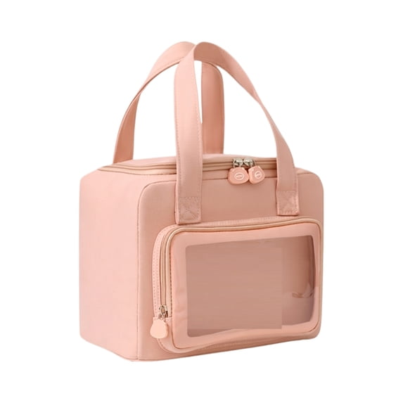 Portable Insulated Lunch Bag for Students, Reusable Bento Container Pouch with Handle, Thermal Meal Prep Bag for School and Office