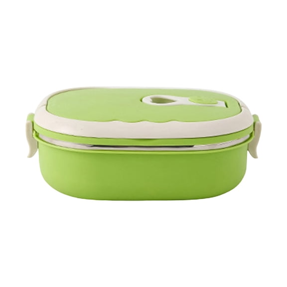 Insulated Lunch Box, Stainless Steel Oval Bento Container with Secure Lid for Work, Office, Travel, Picnic and Daily Meals